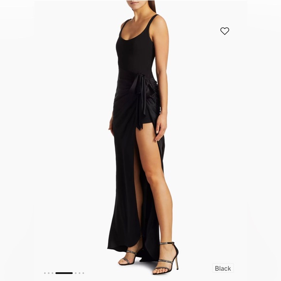 Cinq à Sept Marian Draped Gown Black Sz 10 - Picture 2 of 4